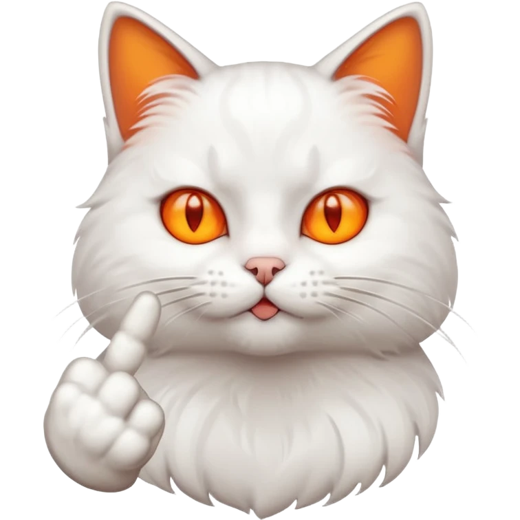 Cat with middle finger  emoji