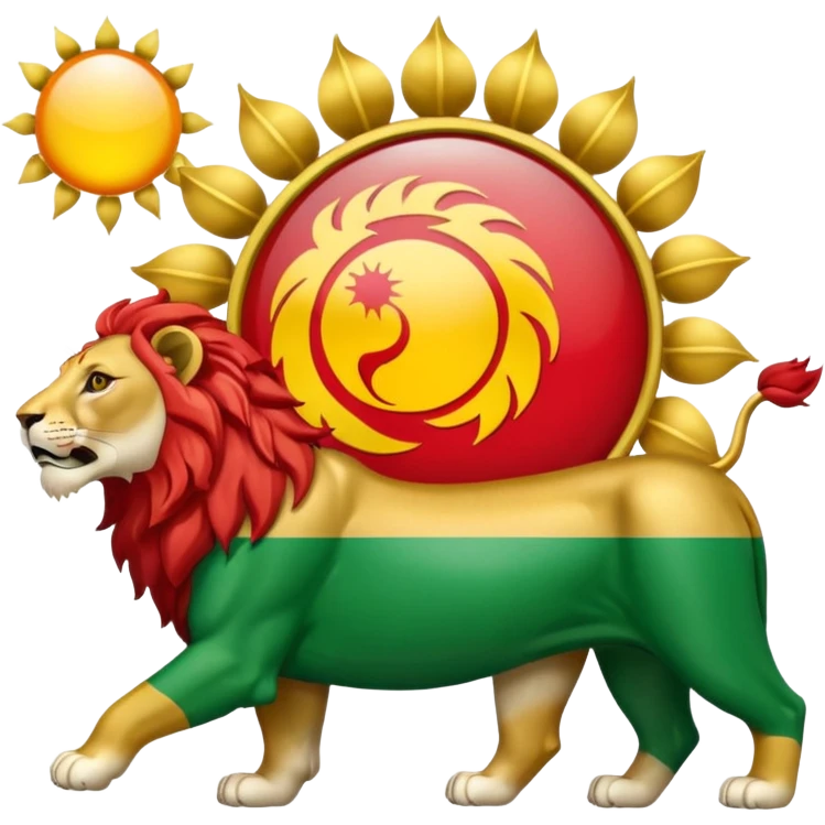 Iran flag lion and the sun flag emoji