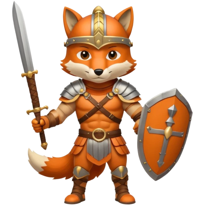 a fox Roman Gladiator emoji