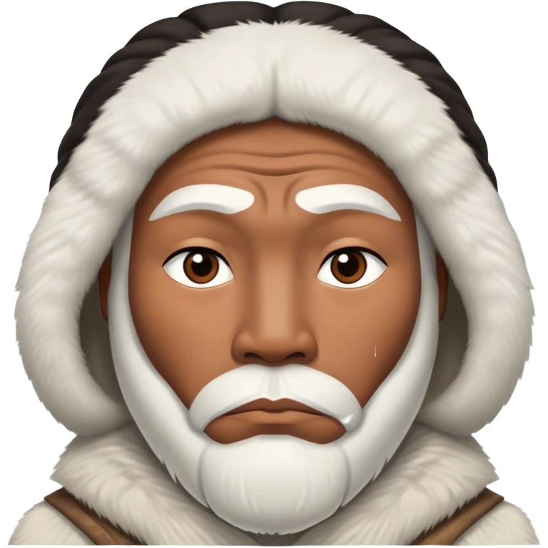Inuit men photorealistic serious emoji