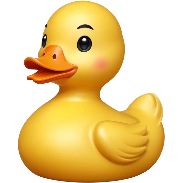 A rubber duck with a big biceps emoji