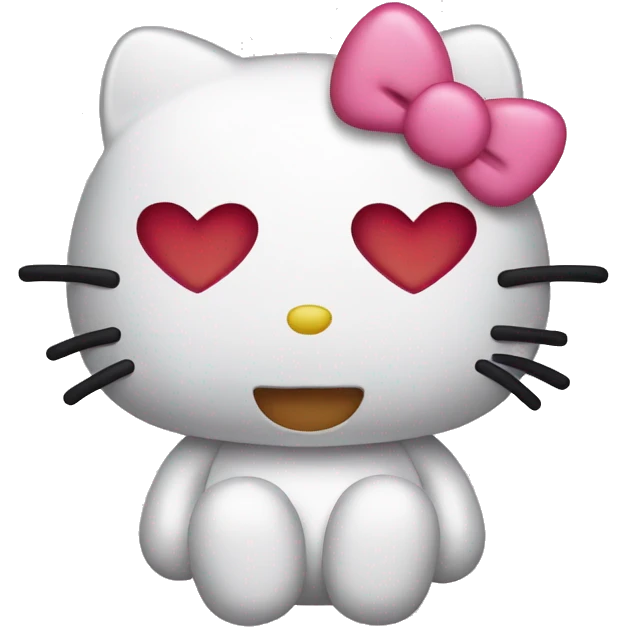 hello kitty with heart eyes  emoji