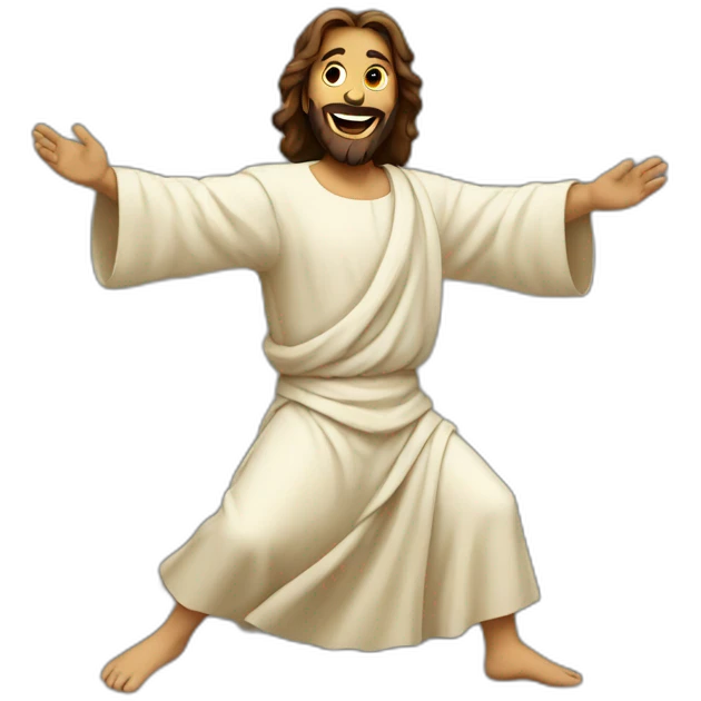 Jesus dancing emoji