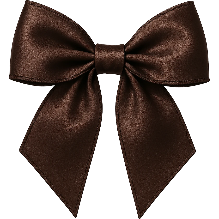brown goth bow remove background emoji