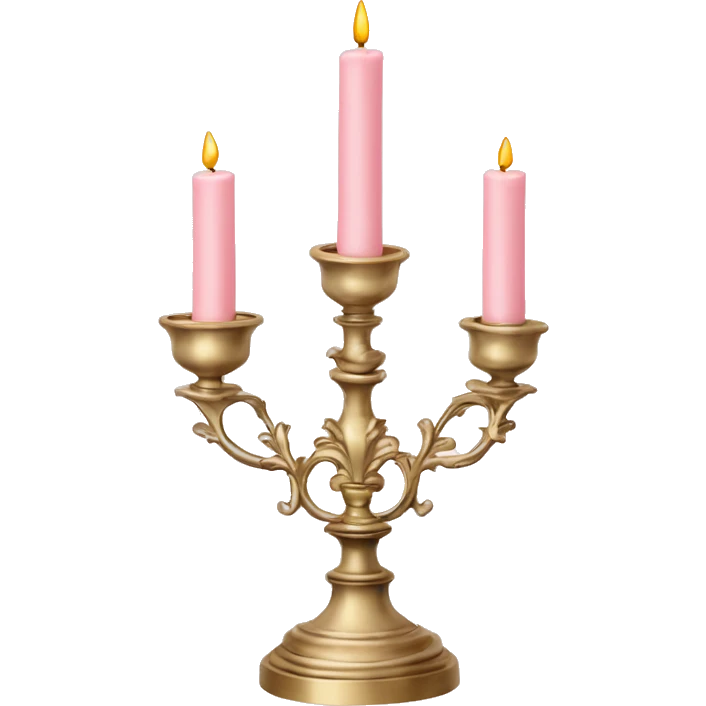 Light pink regency candelabrum with monograms emoji