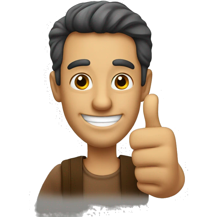 Smiling Spanish man showing thumbs up  emoji