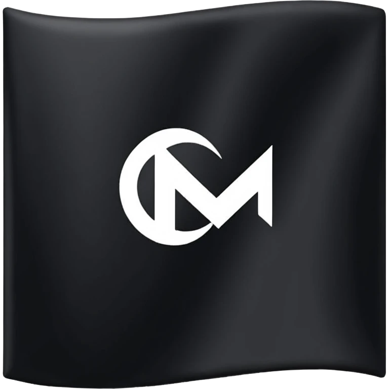 MB logo on a flag black emoji