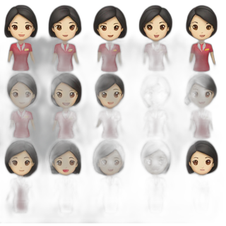 Asiana Airlines Cabin crew emoji