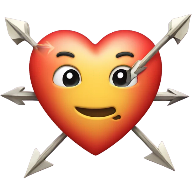 Heart with a bunch of arrows emoji