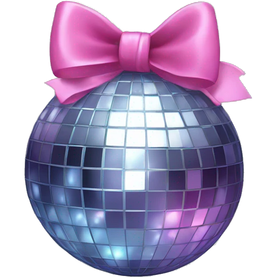 Disco ball with bow emoji