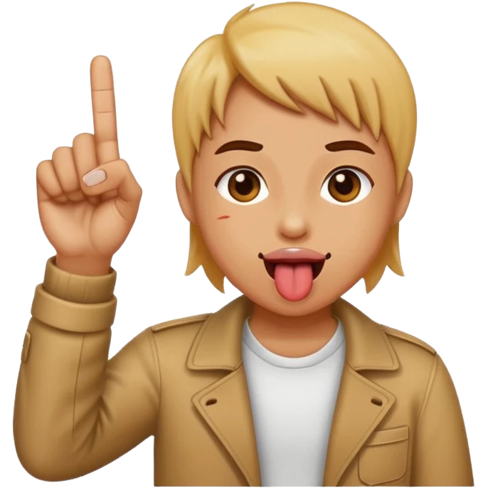 tongue out with middle finger emoji