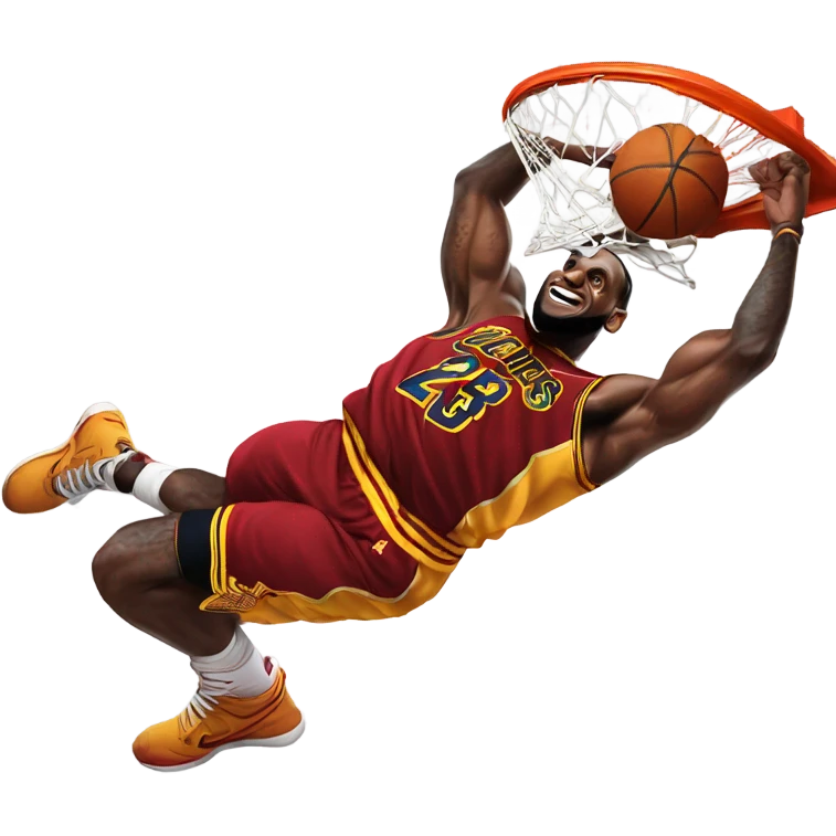 LeBron James dunking emoji