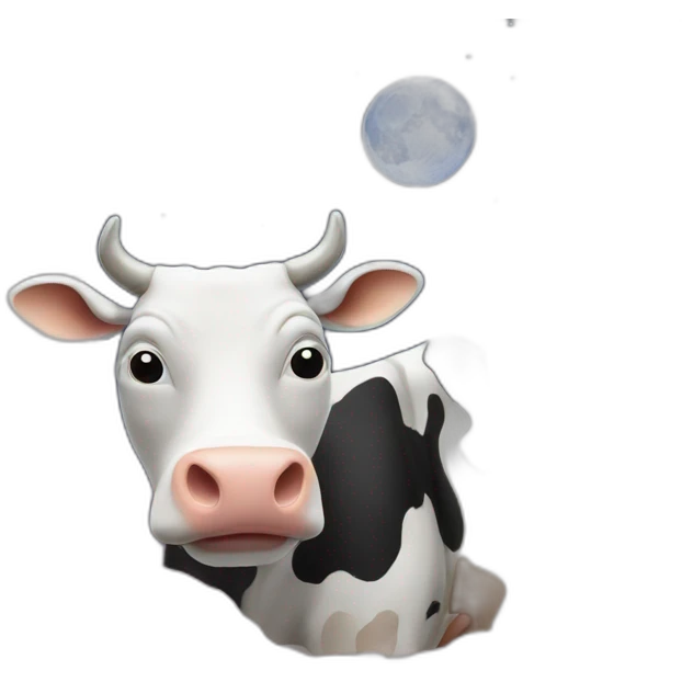 Cow on the moon emoji