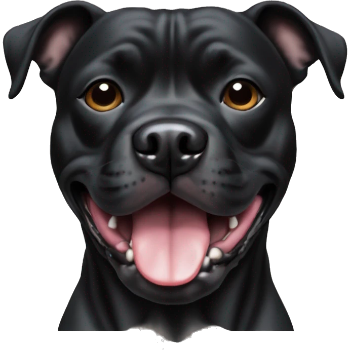 All black Staffordshire Bullterrier emoji