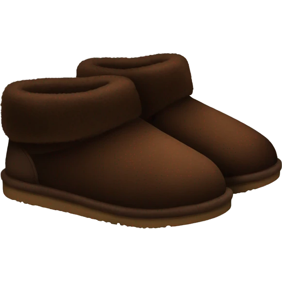 dark brown ugg slippers emoji