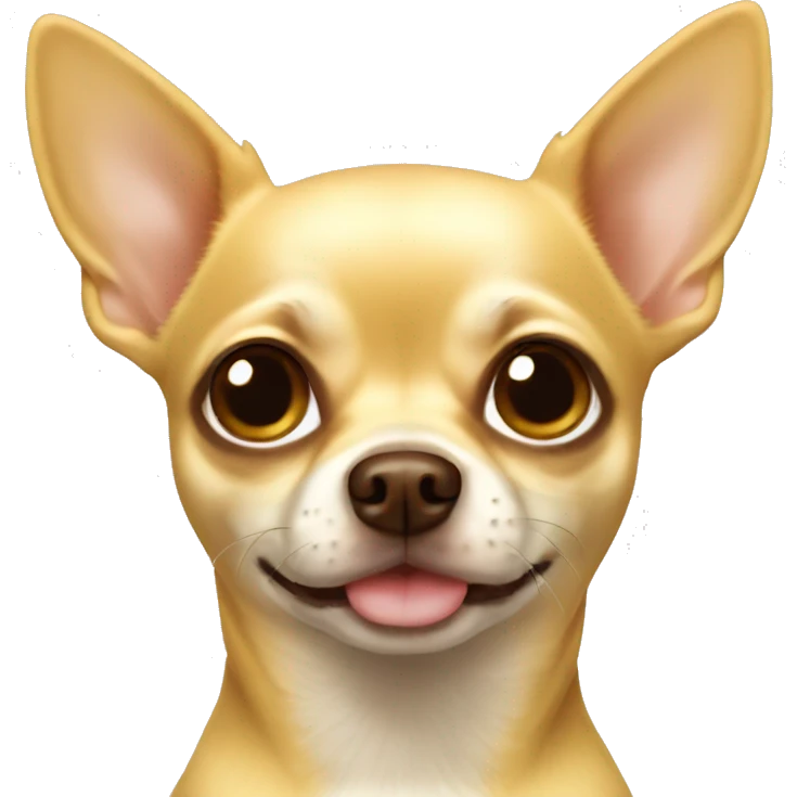 Yellow Chihuahua with brown nose emoji