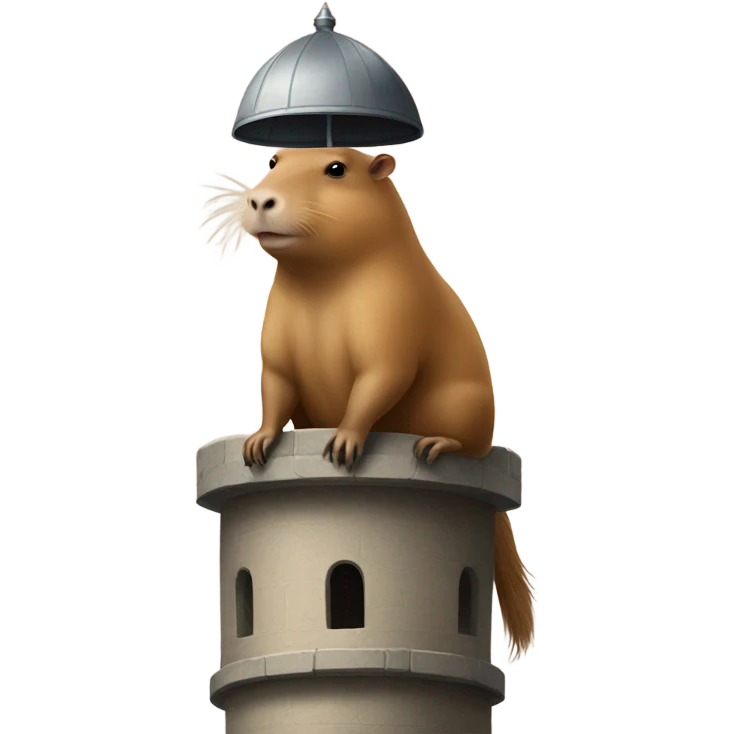 Capybara on tower emoji