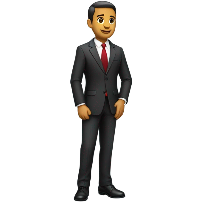 Businessman standing full body side view  emoji