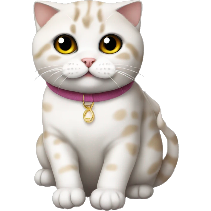 Scottish fold cat with claws making manicure  emoji