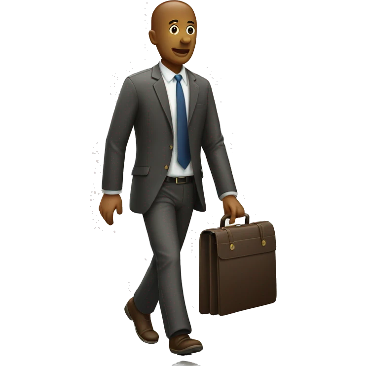walking man with briefcase  emoji