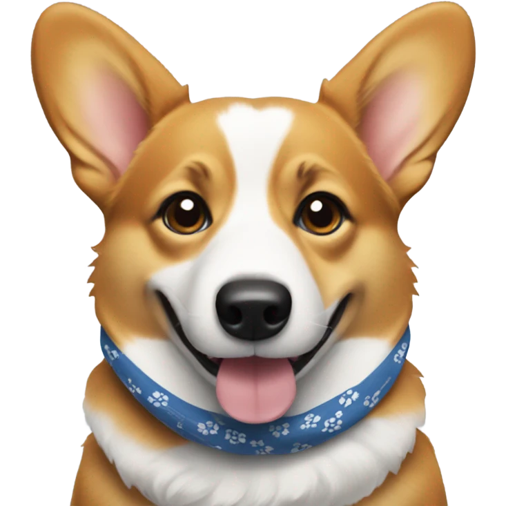 Corgi with bandana emoji