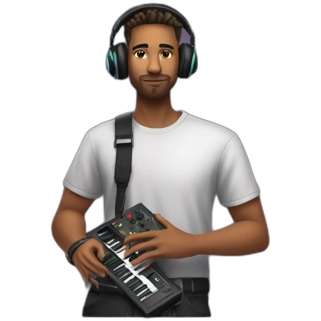 Gamer musicien sauvage futuriste emoji