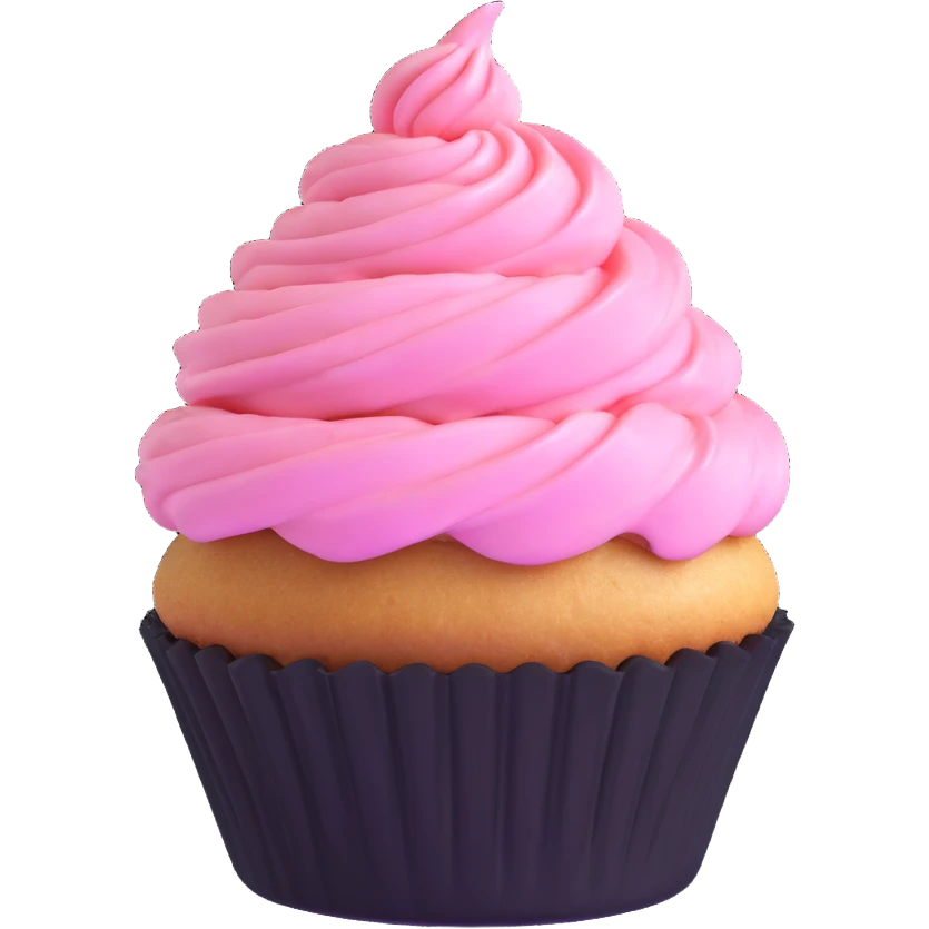cupcake with pink icing emoji