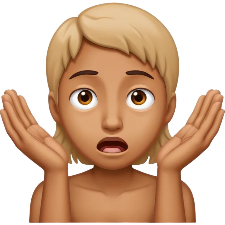 whining face begging with hands emoji