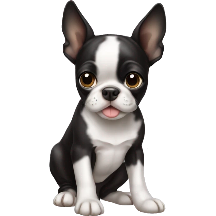 Boston terrier puppy emoji