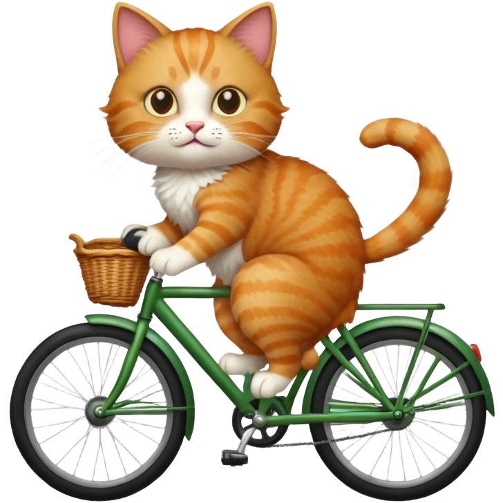 Un chat qui fait du vélo emoji