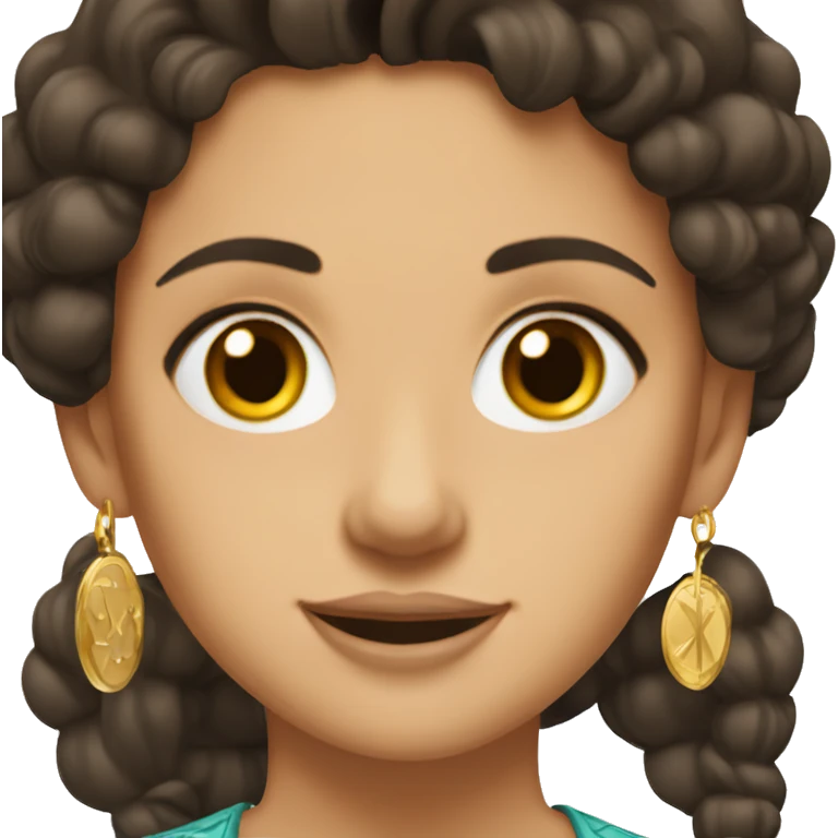 Rich Jewish girl with dark hair and brown eyes wearing Rolex emoji