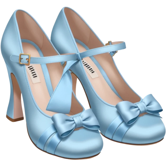 baby blue miu miu heel ballet shoe emoji