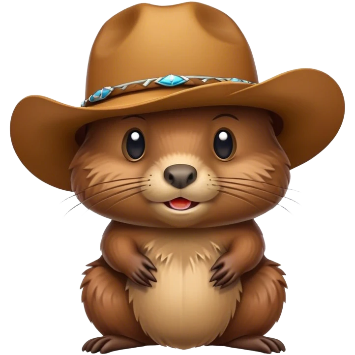 beaver with cowboy hat emoji