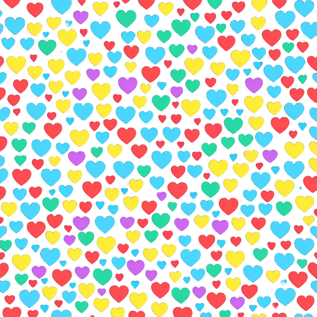 Lot of colourful small hearts  emoji