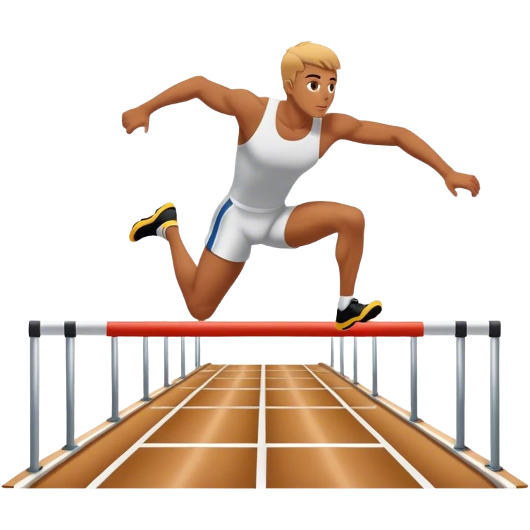 Hurdle track runner make it look like a good hurdle emoji