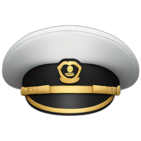 captain hat closeup alone minimal emoji