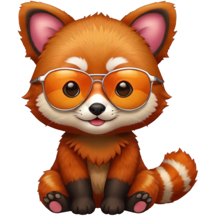 baby Red panda wearing sun glasses emoji