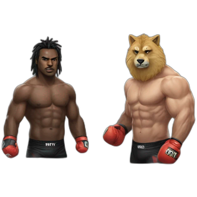 Ngannou vs furry emoji