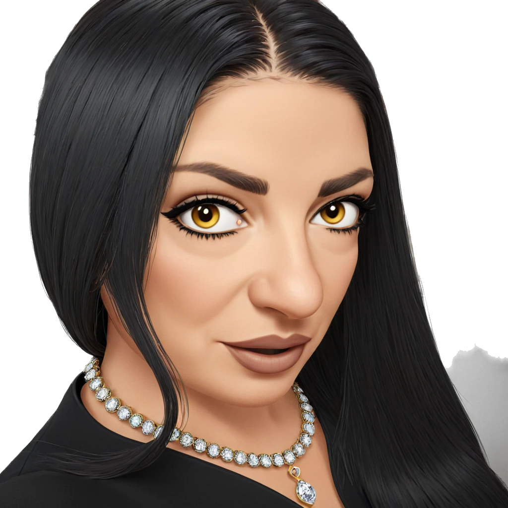 portrait of a girl with jewelry emoji