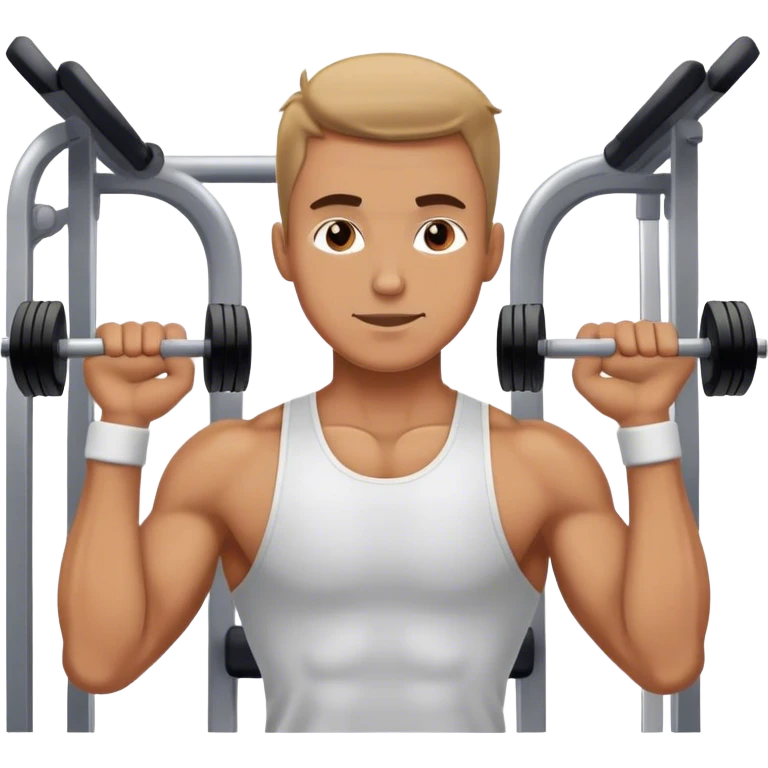 Guy working out at gym emoji