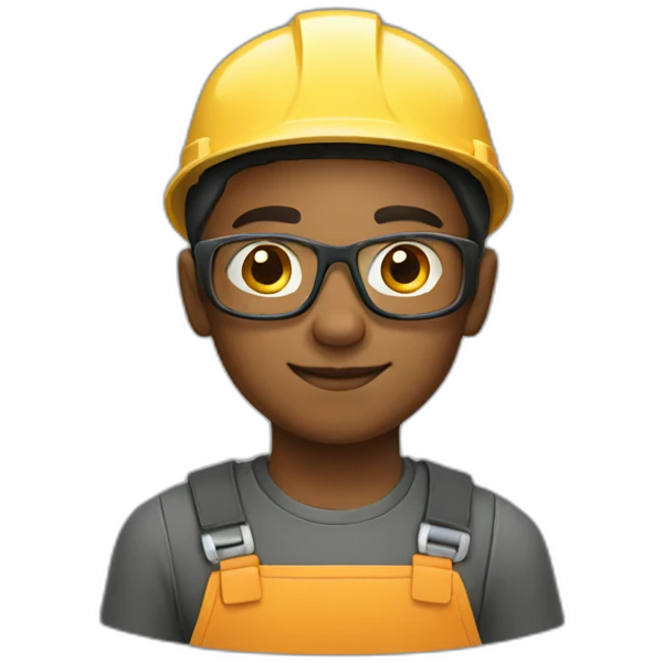 young man as automation engineer emoji