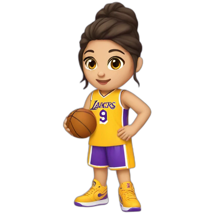 selena gomez wearing lakers jersey emoji