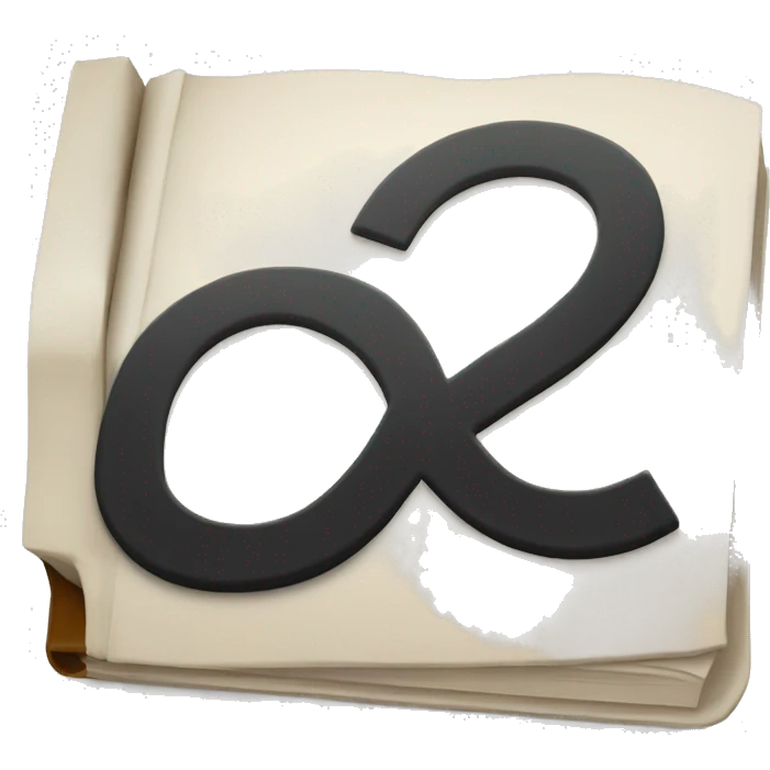 Letter "GPL" with a book and  emoji