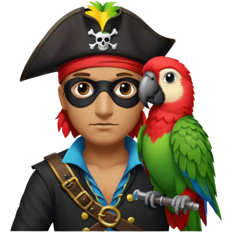 pirate and parrot emoji