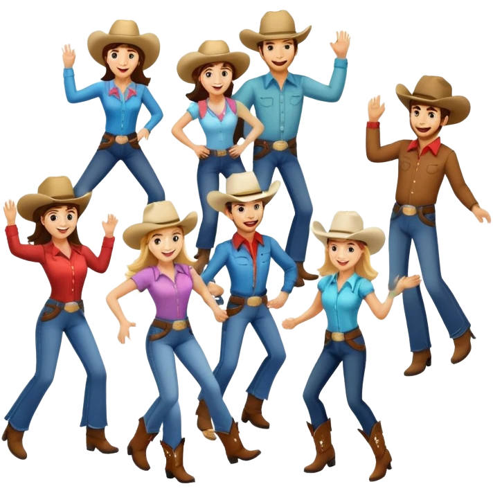 country line dancing emoji