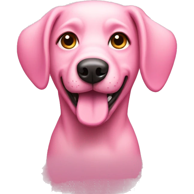 pink dog  emoji