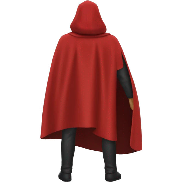 red hero cape back view emoji