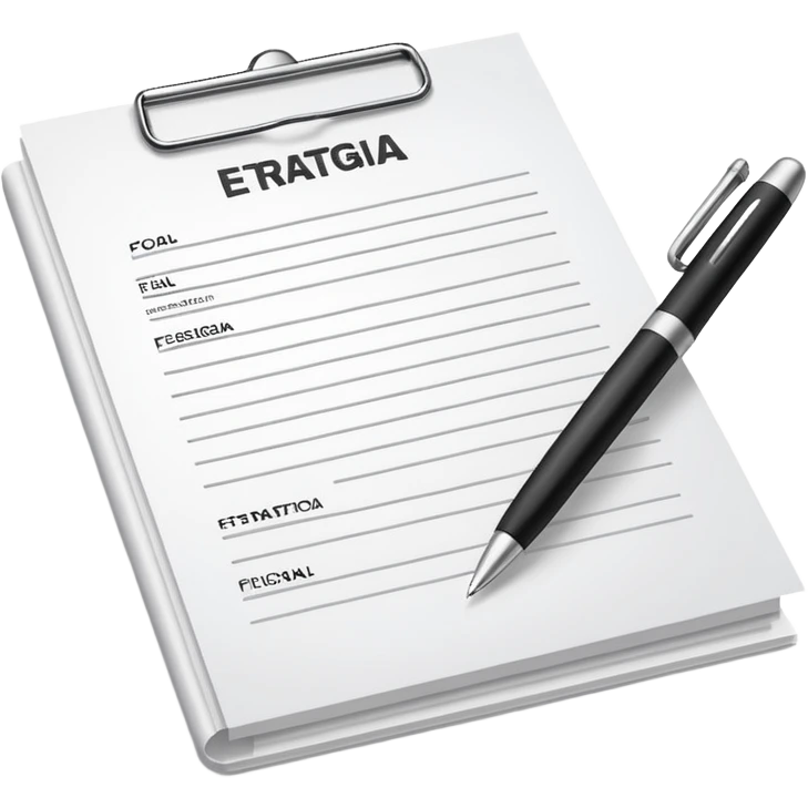 paper with a pen that says Estrategia Fiscal emoji