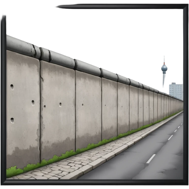 berlin wall long in front without man emoji