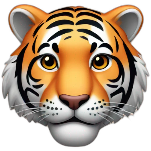 Tiger head with sparkles emoji